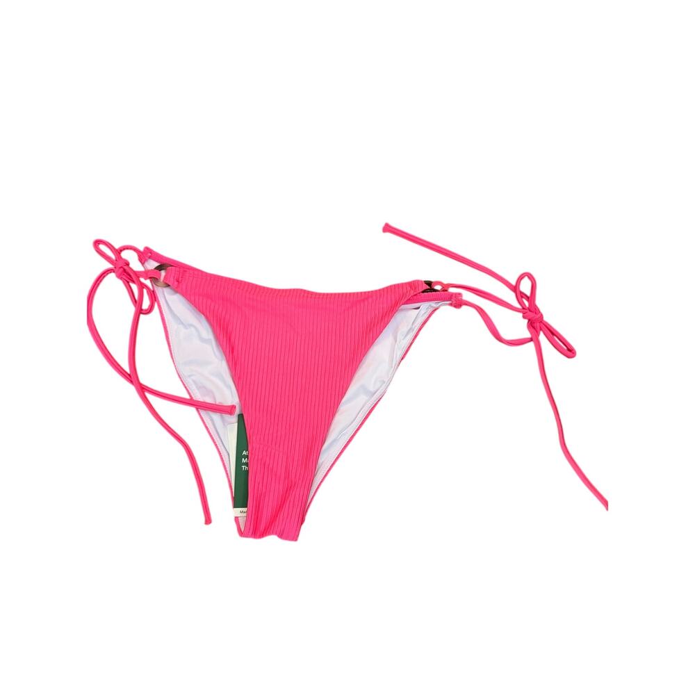 New Halara pink tie side bikini bottoms sz M